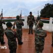 Indian soldiers prepare for drill in Tawang, Arunachal Pradesh