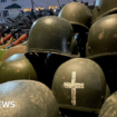 Helmets and RPGs taken from Armenian separatists