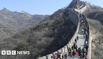 People visit the Great Wall of Badaling in Beijing, China