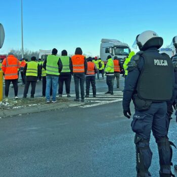 In Polen blockieren Lastwagenfahrer die Grenze zur Ukraine