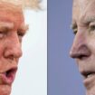 Combinaison de photos montrant l'ancien président américain Donald Trump (gauche) près de Pharr, au Texas, le 30 juin 2021, et le président Joe Biden à Culpeper, en Virginie, le 10 février 2022