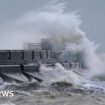 Waves crash in Brighton