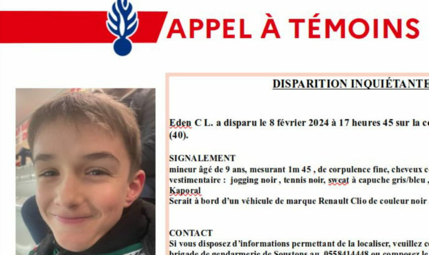 Disparition d'Eden : le garçon de 9 ans retrouvé avec son père dans le Lot-et-Garonne