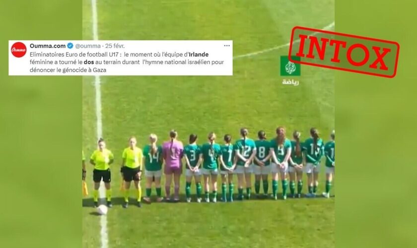 Des jeunes footballeuses irlandaises accusées à tort d'avoir tourné le dos au drapeau israélien