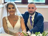 Bride who lost her leg after 16-hour lockdown delay in treatment for blood clot walks down the aisle with darkly humorous tattoo that sums up her fighting spirit
