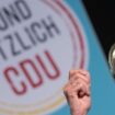 Friedrich Merz, Bundesvorsitzender der CDU, spricht auf der CDU-Grundsatzprogrammkonferenz in Chemnitz. Foto: Hendrik Schmidt/dp