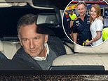 Christian Horner is pictured on his way to Red Bull HQ for improper conduct hearing after being accused of controlling behaviour by female employee - as insiders expect him to be axed