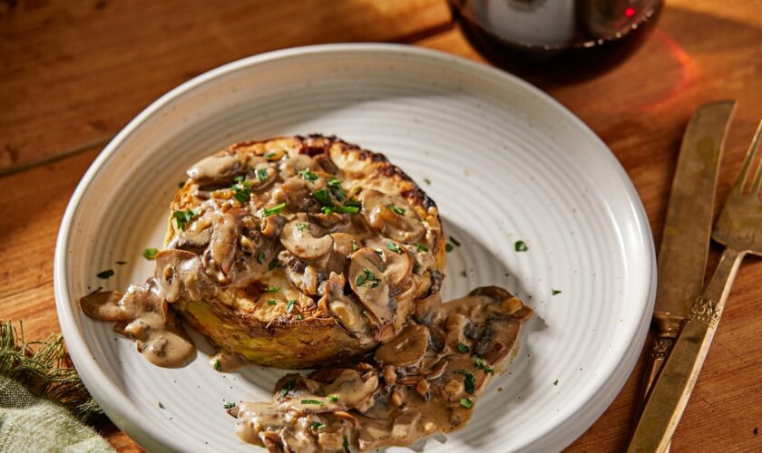 Conquer gnarly celery root with roasting and a rich, classic sauce