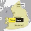 Map reveals huge 250-mile wall of snow to hit Britain as Met Office issues yellow weather warning