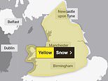 Map reveals huge 250-mile wall of snow to hit Britain as Met Office issues yellow weather warning