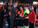 Spain's King Felipe VI visits Valencia apartment block where deadly inferno killed at least 10 in Grenfell Tower-like tragedy