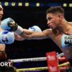 Teofimo Lopez lands a right on the inside against Jamaine Ortiz