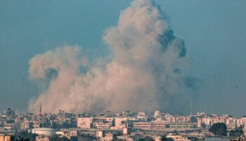Rauch über Rafah nach israelischem Angriff