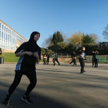 Students in PE lesson