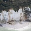 Erosion côtière au large de Varengeville-sur-Mer, le 11 septembre 2022 en Seine-Maritime