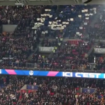 PSG-Nice : un tifo aux couleurs de l’OM dans les tribunes du Parc des Princes durant le match de Coupe de France