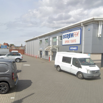The alleged attack unfolded in the car park of a Screwfix in Birkenhead, Merseyside. Pic: Google Street View