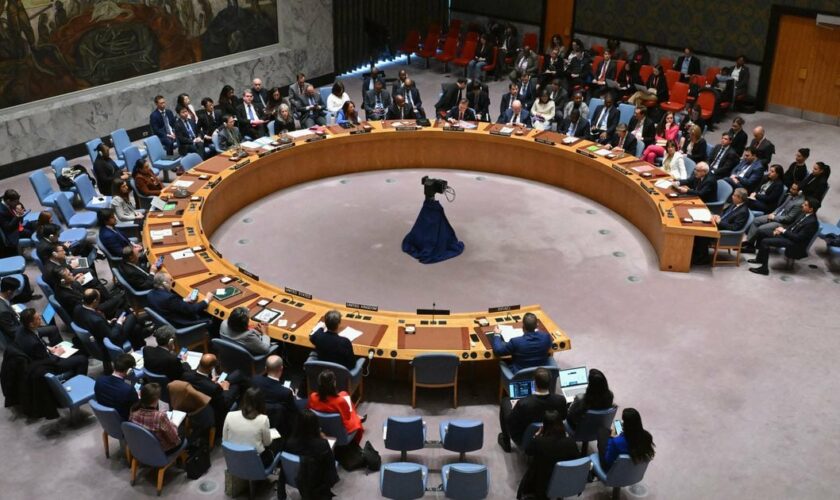 Le Conseil de sécurité des Nations unies a adopté pour la première fois une résolution appelant à un cessez-le-feu immédiat à Gaza, ce 25 mars 2024 au siège de l'ONU, à New York.