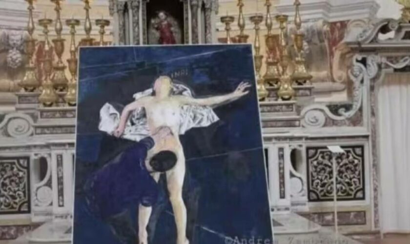En Italie, une peinture du Christ jugée blasphématoire vandalisée dans une église, son auteur blessé