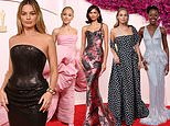 Battle for best dressed at the Oscars! Margot Robbie swaps Barbie pink for black after snub while Ariana Grande, Zendaya, Jennifer Lawrence and Lupita Nyong'o bring the glamor on red carpet