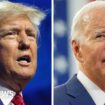 Viewers watch a 2020 presidential debate between Joe Biden and Donald Trump. The two will likely face off again in the 2024 US presidential election.