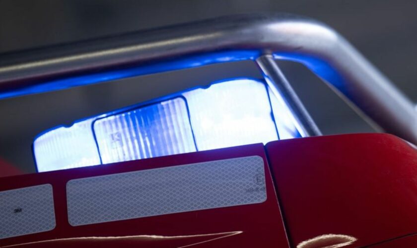 Ein Blaulicht leuchtet auf einem Feuerwehrwagen. Foto: Sebastian Gollnow/dpa