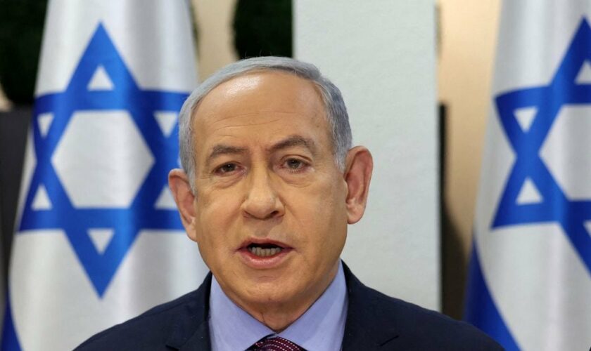 Le Premier ministre israélien Benjamin Netanyahu à Tel Aviv, le 31 décembre 2023.