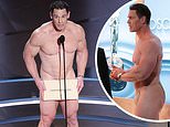 John Cena wasn't nearly as naked as he appeared when presenting the Best Costume Design award at the Oscars