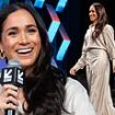 Meghan Markle puts on a stunning display in a silky ensemble as she takes center stage at SXSW for star-studded International Women's Day panel - as adoring Prince Harry watches on from the first row