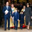 Prince William's touching gesture to George as young royal appears 'awkward' at ceremony