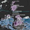 UK snow: Weather maps turn purple showing 'double event' as temperatures plunge to -4C