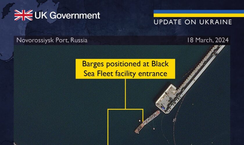 Russia-Ukraine war - live: Putin using barges to protect Black Sea port as two killed in airstrikes