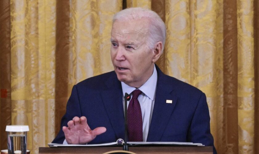 Le président américain Joe Biden, jeudi 11 avril 2024, à la Maison-Blanche.