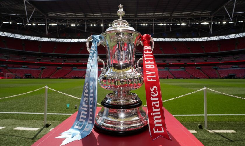 The FA Cup trophy. Pic: PA