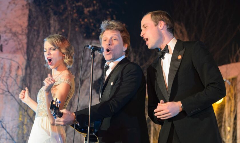 Jon Bon Jovi thanks Taylor Swift for enticing Prince William onstage to sing ‘Livin’ on a Prayer’