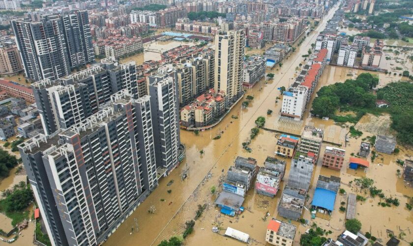 Les inondations à Qingyuan, en Chine, le 22 avril 2024