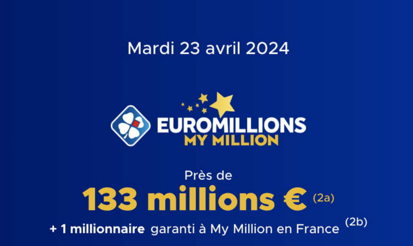 Résultat Euromillions (FDJ) : le tirage de ce mardi 23 avril 2024 [EN LIGNE]
