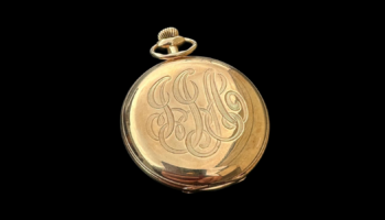 The gold pocket watch belonging to the richest man on the Titanic will be auctioned. Pic: Henry Aldridge & Son Ltd