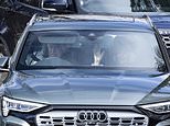 Cancer-stricken King Charles grins as Queen Camilla gives a friendly wave as they are spotted together driving to Sunday Service at Crathie Kirk