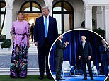Donald Trump raises record $50.5m at Florida fundraiser - double the amount netted by Biden at bash also attended by Obama and Clinton - as beaming Melania dazzles in tropical jumpsuit