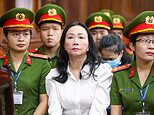 Female property developer Truong My Lan facing the death penalty for one of the biggest corruption cases in history - costing $27BILLION - arrives in court in Vietnam under heavy police guard to learn her fate
