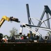 How crews moved a 450-ton hunk of the collapsed Key Bridge