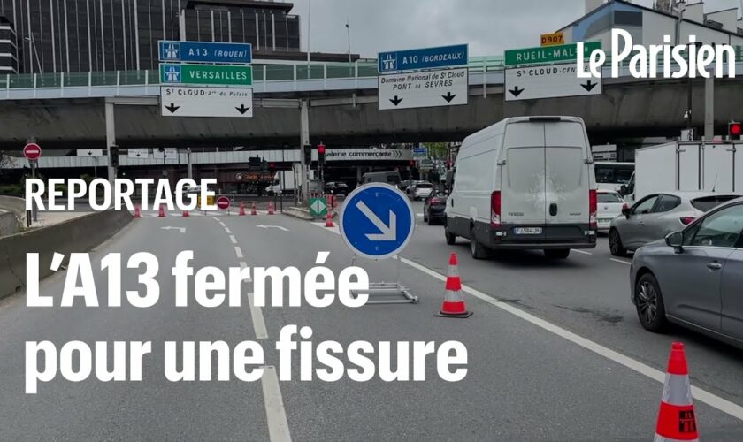 La fermeture de l’autoroute A13 entre Paris et Vaucresson sème la pagaille
