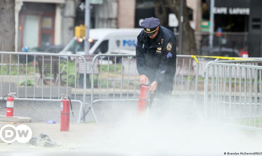 Man lights himself on fire outside Trump trial courthouse