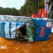 A general view of the accident spot at Fox Hill motor cross racing circuit in Diyatalawa on April 21, 2024, after a car crashed into the crowd.