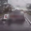 Terrifying footage shows lorry smash into back of learner driver sparking horror pile-up