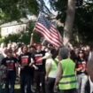 Rutgers students counter anti-Israel agitators on campus by waving American flag, chanting 'USA! USA!'