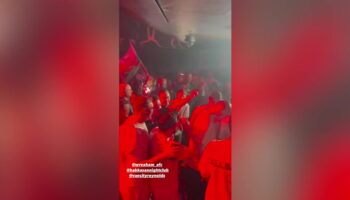Wrexham stars party in Las Vegas nightclub after securing promotion to League One