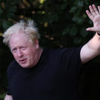Boris Johnson out running near his Oxfordshire home last year. Pic: Reuters