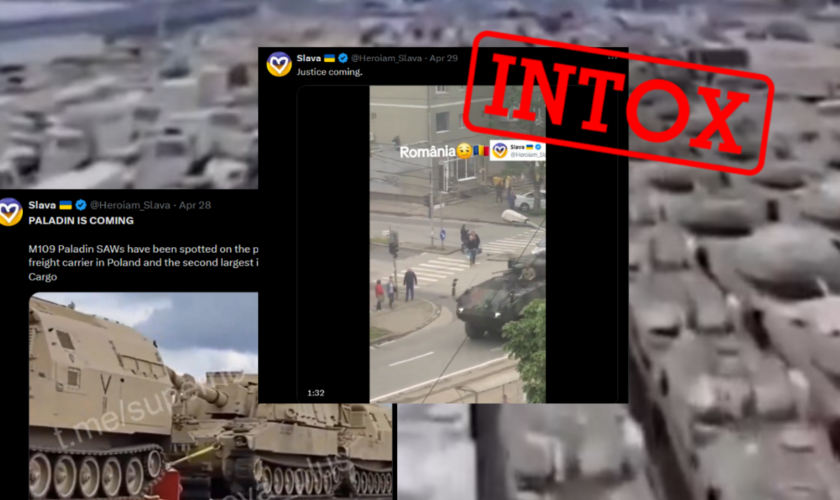 Ces images ne montrent pas des convois de véhicules militaires destinés à l’Ukraine